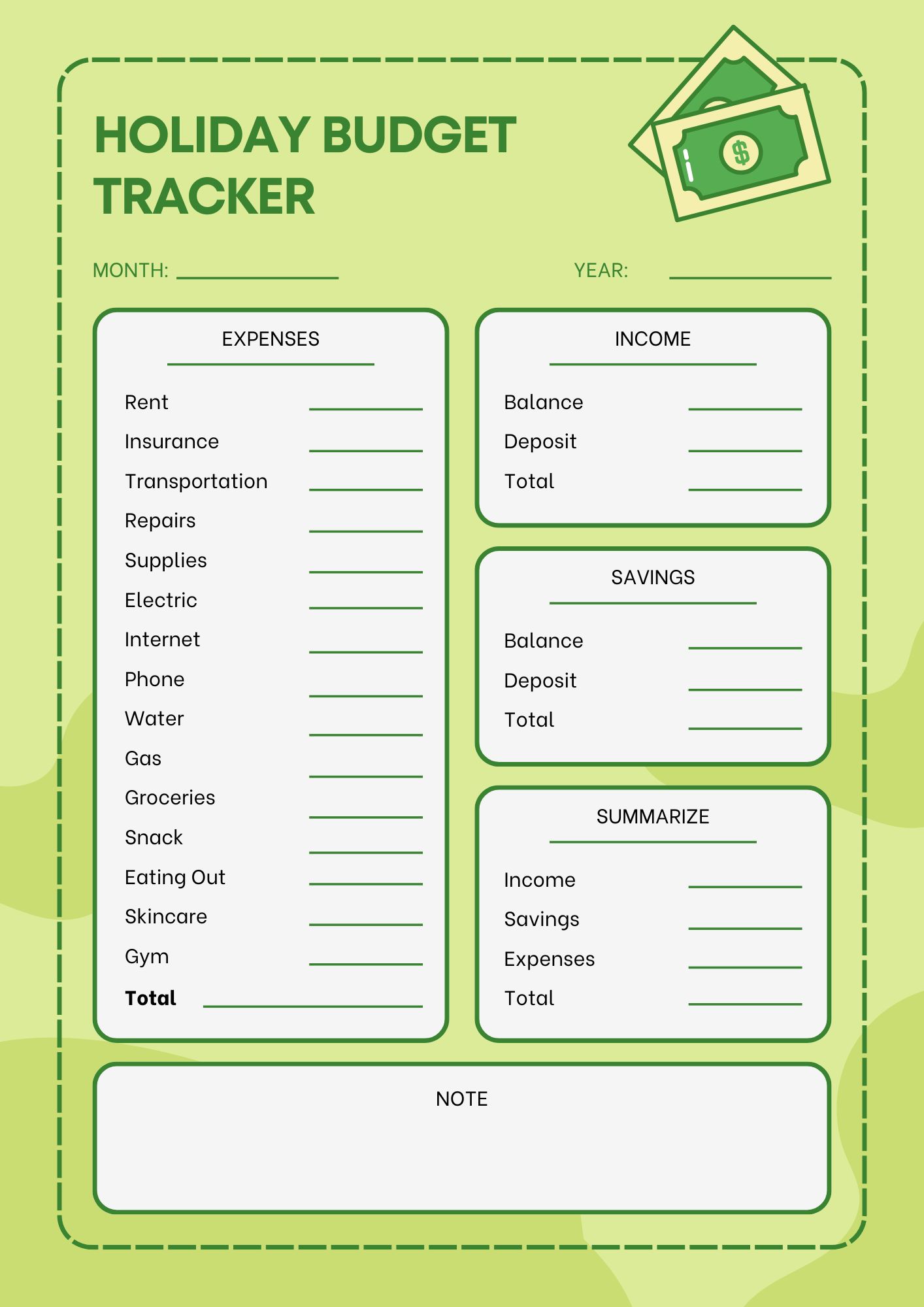 Holiday Budget Tracker