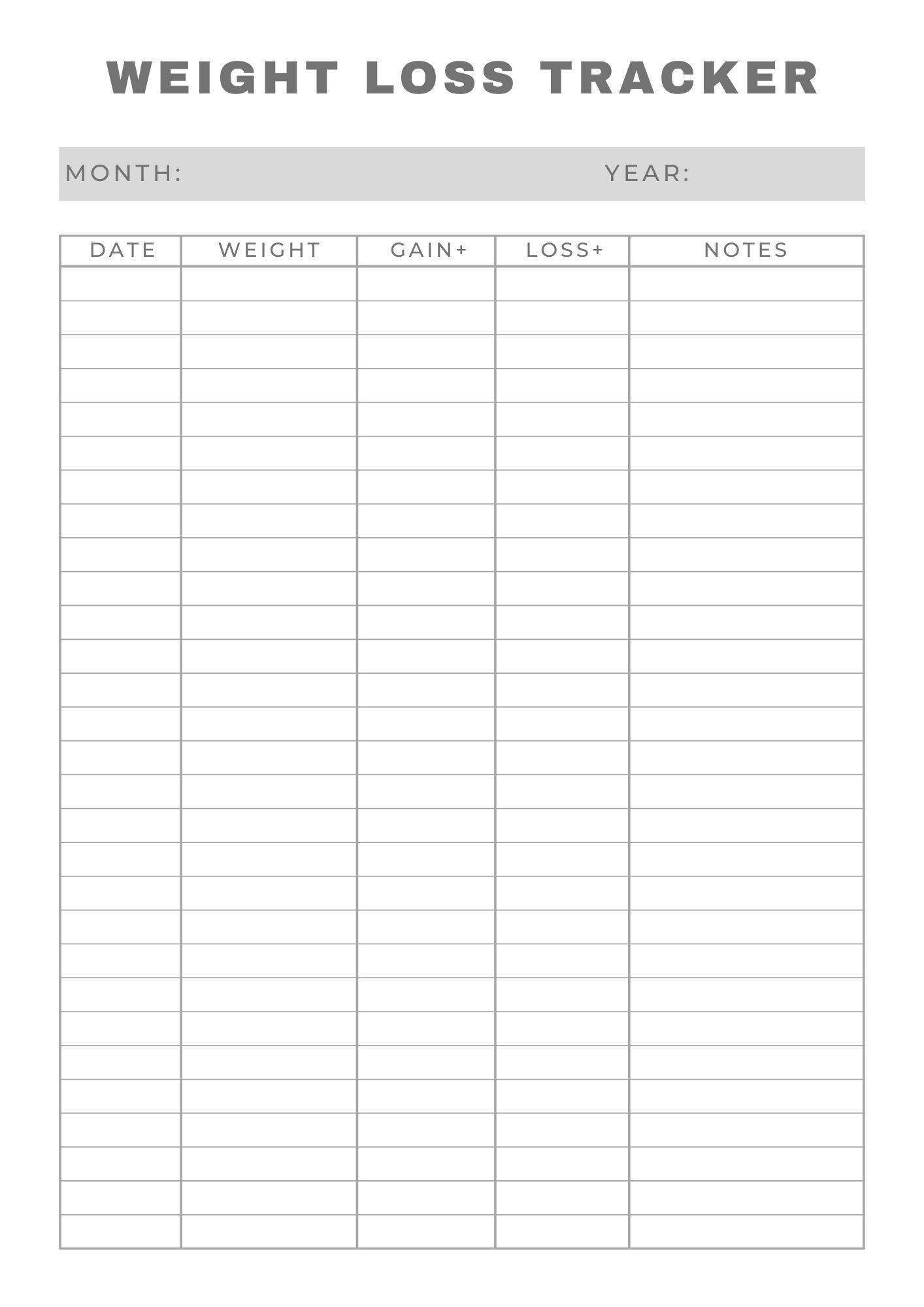 Weight Loss Tracker