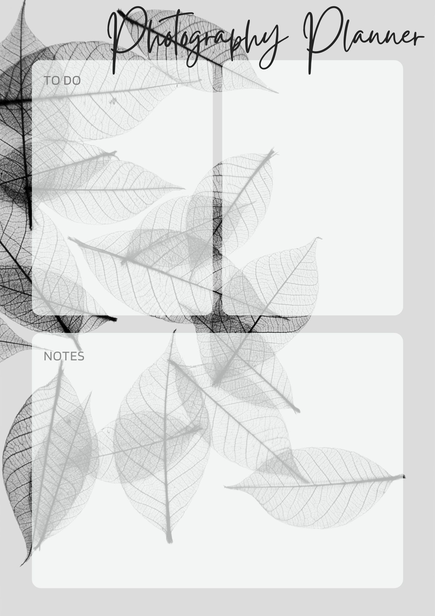 Photography Planner