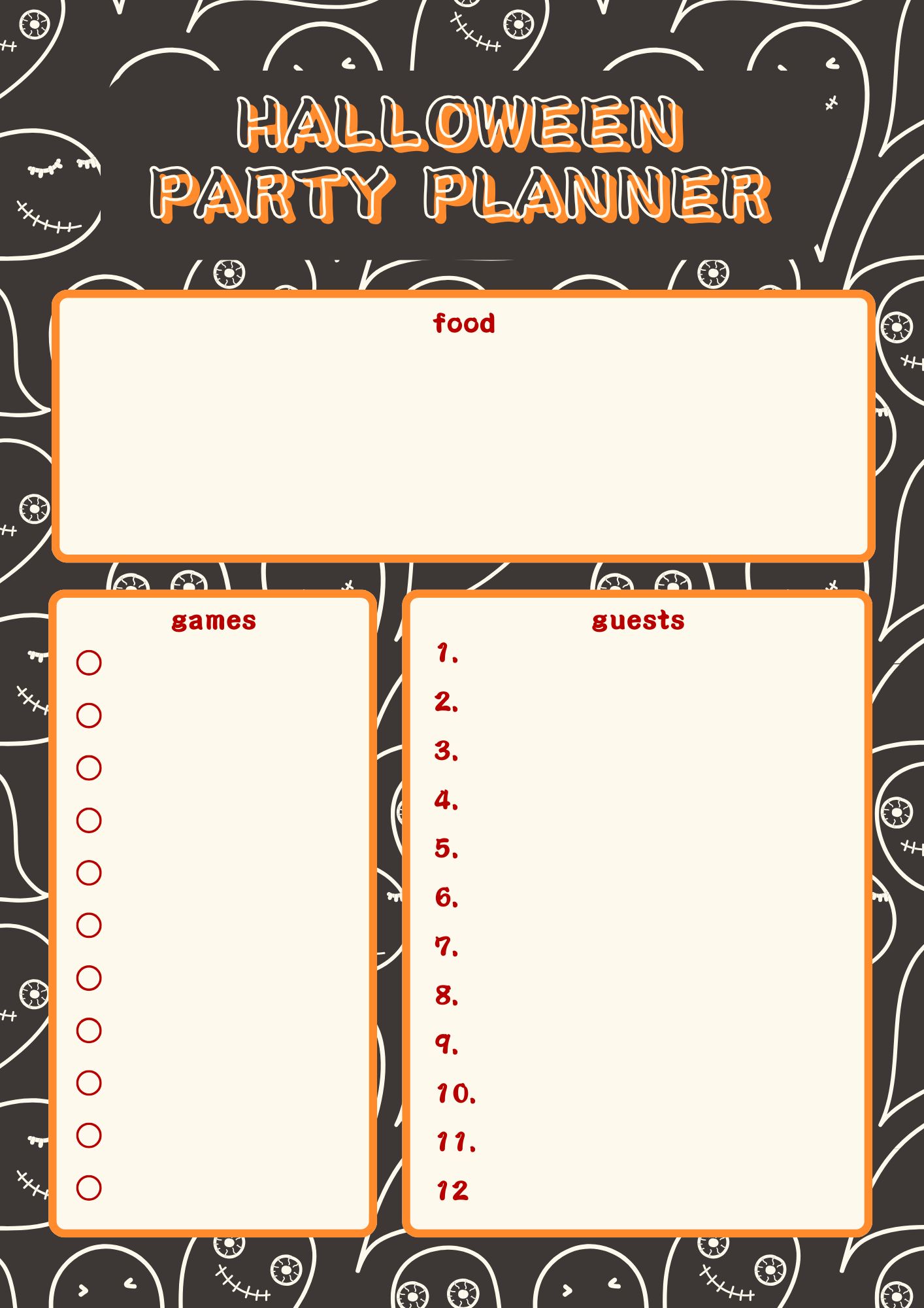 Halloween Party Planner